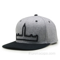 Casquette de snapback de laine brodée 3D